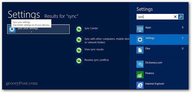 Comment gérer la fonctionnalité de synchronisation de Windows 8