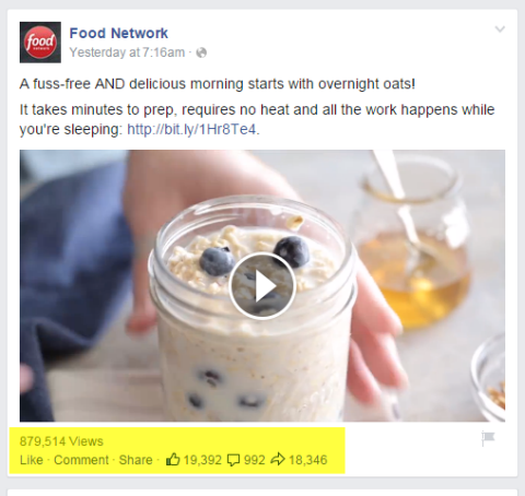 publication vidéo du réseau alimentaire sur facebook