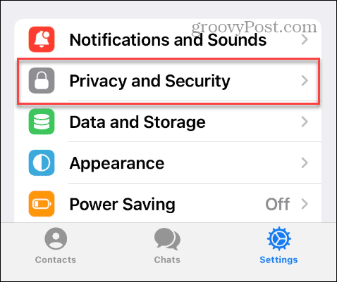 Paramètres de confidentialité et de sécurité dans Telegram sur iPhone