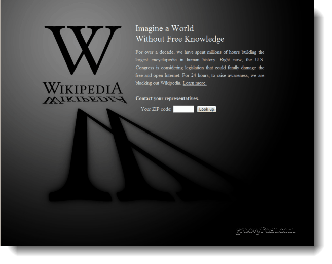 Wikipédia dans le noir