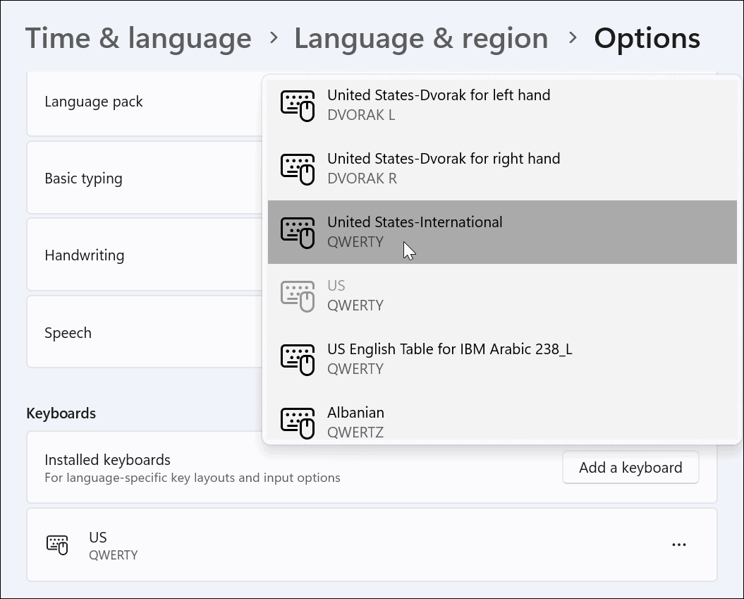 Tapez des caractères spéciaux sur Windows 11