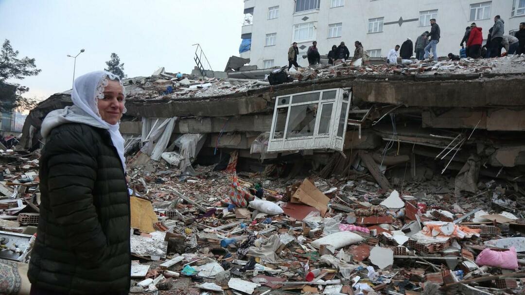 Images des tremblements de terre centrés sur Kahramanmaraş