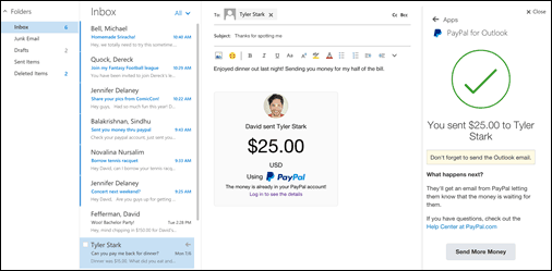 paypal pour Outlook
