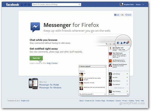 Facebook Messenger pour Firefox