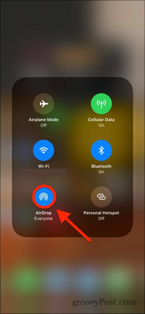 Activer AirDrop sur iPhone