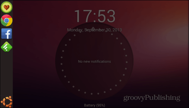 Barre latérale Ubuntu Lockscreen