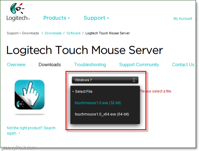 logitech touch mouse télécharger pour pc