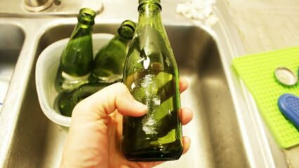Méthode de retrait d'étiquette de la bouteille en verre