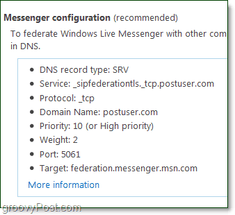 installez votre configuration Messenger pour utiliser Windows Live Messenger avec votre domaine