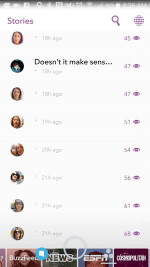 durée des histoires Snapchat