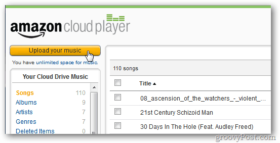 Amazon Cloud Player Téléchargez votre musique