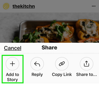 Créez des histoires Instagram fortes et engageantes, option pour ajouter une publication Instagram à une histoire