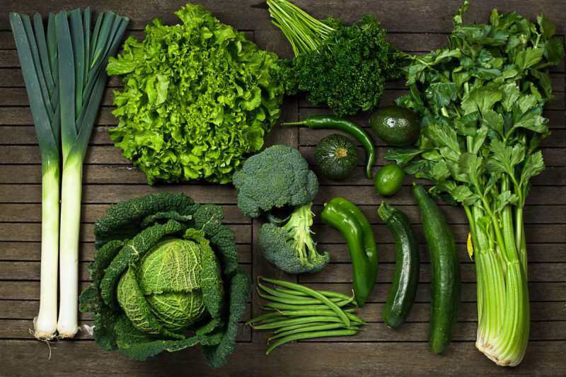 Le vert symbolise les légumes et la santé