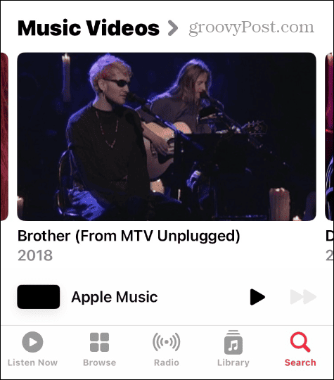 Listes de lecture vidéo sur Apple Music