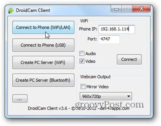 client droidcam pc wifi