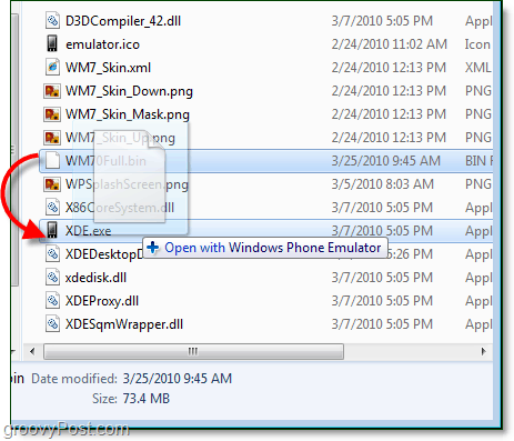 ouvrir le fichier WM70Full.bin avec XDE.exe