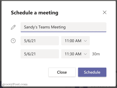 Configurer une réunion dans Microsoft Teams pour plus tard