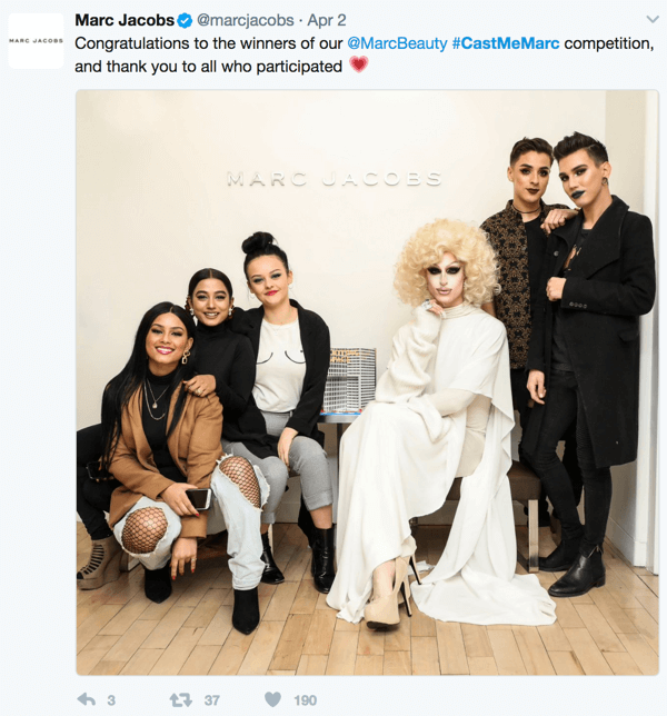 Marc Jacobs construit la communauté grâce à sa campagne #castmemarc. 