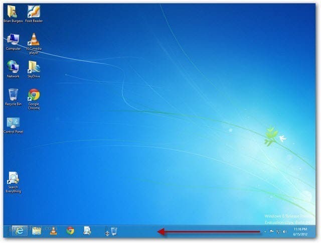 Comment ajouter la corbeille à la barre des tâches de Windows 8