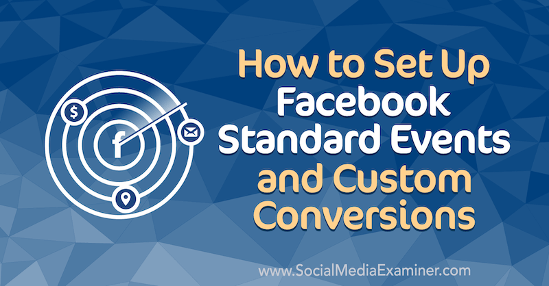 Comment configurer des événements standard Facebook et des conversions personnalisées par Paul Ramondo sur Social Media Examiner.