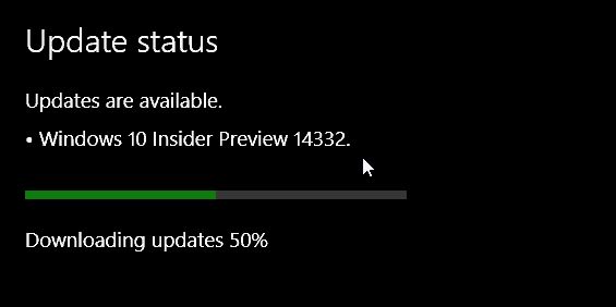 Windows 10 Preview Build 14332 publié aujourd'hui