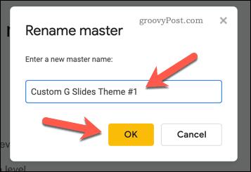 Renommer un modèle Google Slides