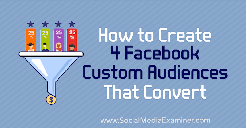 Comment créer 4 audiences personnalisées Facebook converties par Paul Ramondo sur Social Media Examiner.