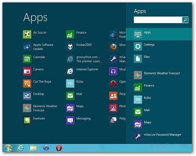 Obtenez le menu Démarrer sur Windows 8 avec ViStart