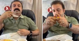 Réaction de Şırdancı Mehmet dans l'avion! Il a sorti le sirop de sa poitrine dans l'avion...