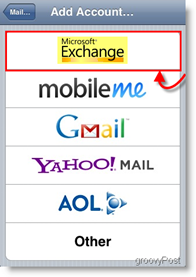 Apple iPhone et iPod Touch Ajouter Mail Exchange Server ActiveSync