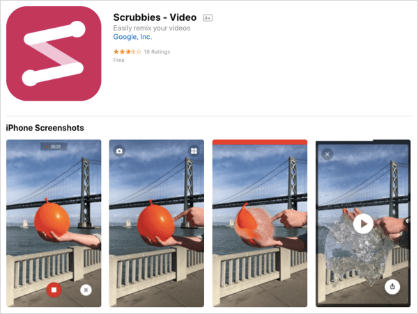 Créez des vidéos en boucle avec l'application Scrubbies.