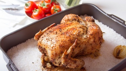 Comment faire cuire le poulet au sel? 