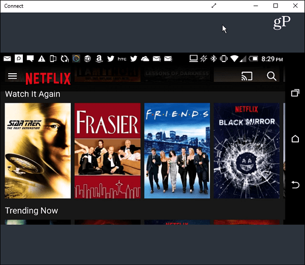 Paysage Netflix Android Connect