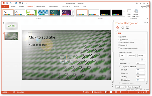 Modèle Office 2013 Créer Créer une conception personnalisée POTX Personnaliser les diapositives Diapositive Tutoriel Comment personnaliser l'arrière-plan