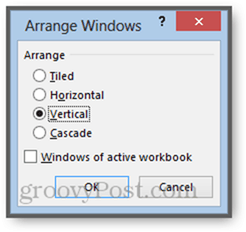 organiser les fenêtres du classeur actif Excel 2013