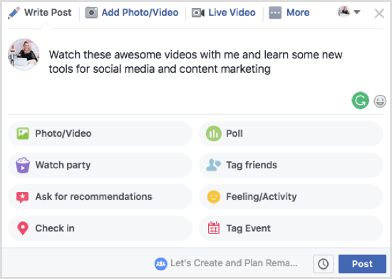 Si vous prévoyez de partager une série de vidéos dans votre groupe de surveillance Facebook, indiquez-le clairement dans la zone de description.