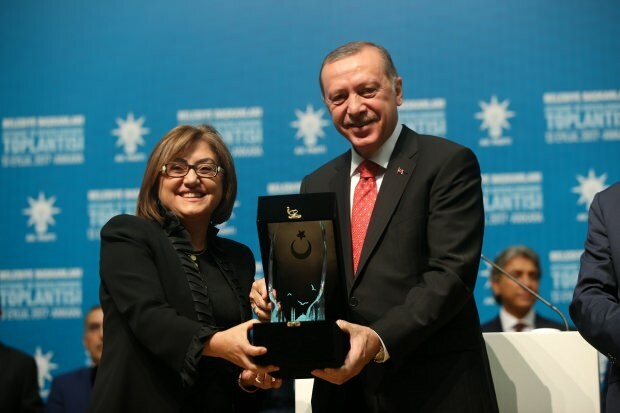 Fatma Şahin et le président Recep Tayyip Erdoğan