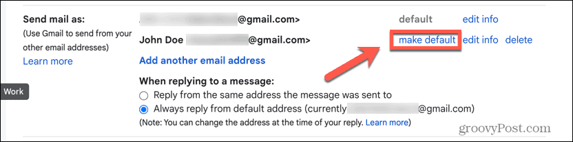 gmail par défaut