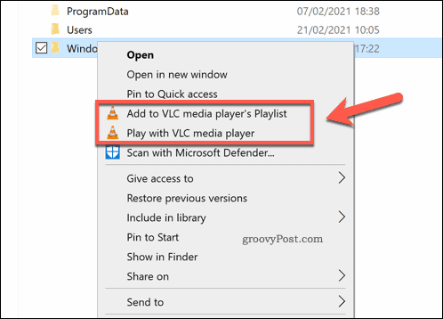 Extensions personnalisées dans l'Explorateur de fichiers Windows