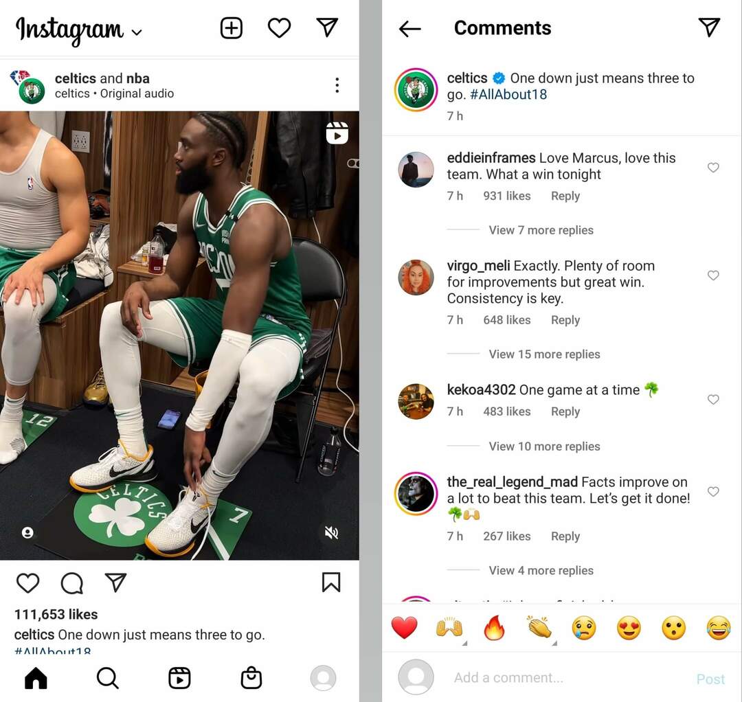 instagram-reel-celtics-conversations-exemple