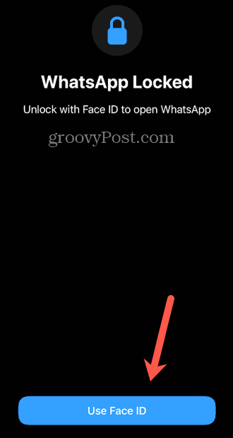 WhatsApp utilise Face ID
