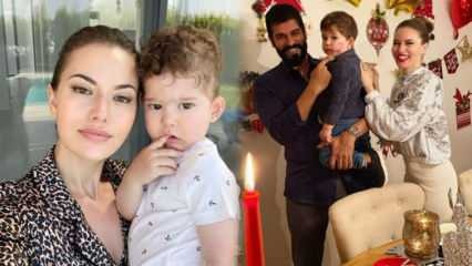 La célèbre actrice Fahriye Evcen a emmené son fils Karan à l'école!