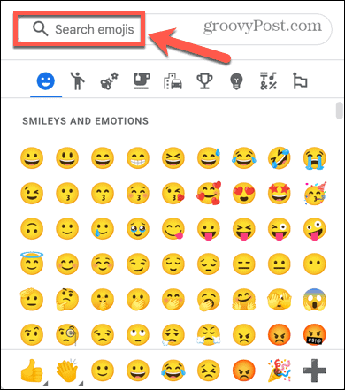 liste d'emoji google docs