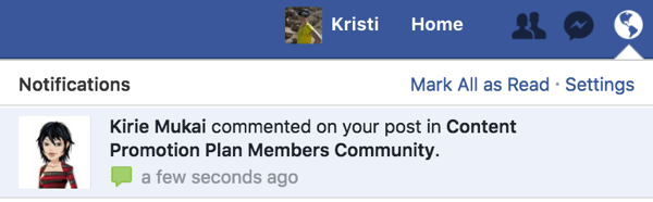 Recevez une notification lorsque quelqu'un demande à rejoindre votre groupe Facebook.