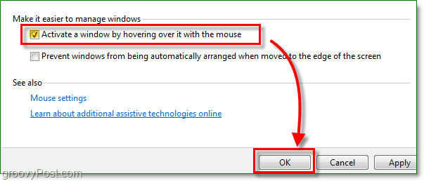 Comment basculer Windows avec la souris en survol dans Windows 7