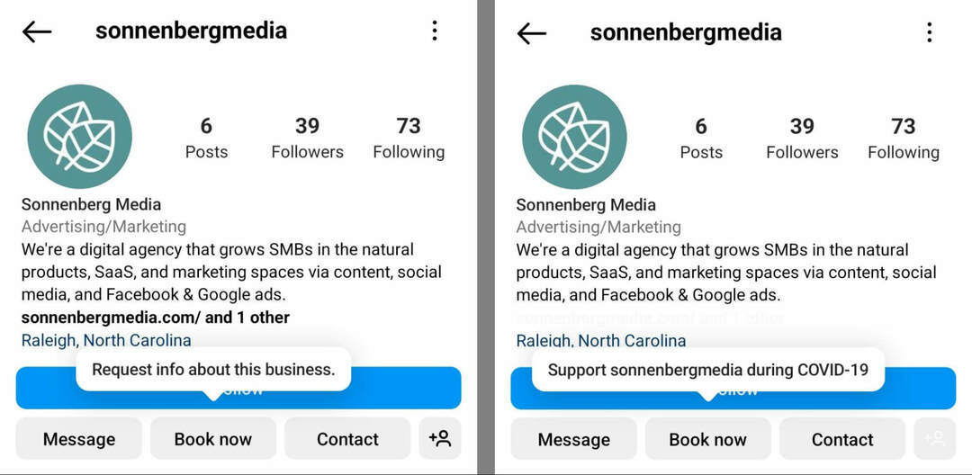 pourquoi-les-marketeurs-devraient-utiliser-instagrams-bookng-and-reservation-tools-extra-callouts-action-buttons-request-info-about-this-business-support-username-sonnenbergmedia-example-2
