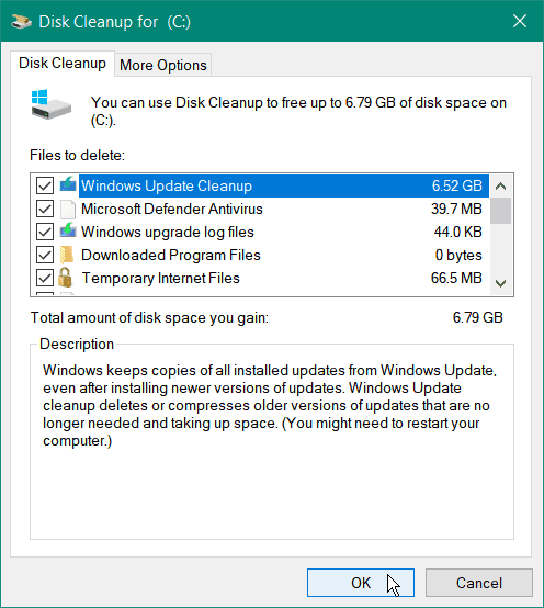 nettoyer les fichiers système nettoyage du disque windows 10