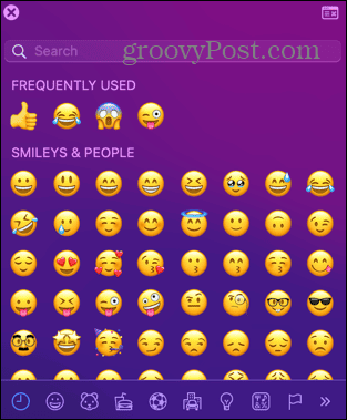 Mac petit visualiseur d'emoji