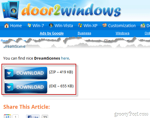 Comment installer DreamScene sur Windows 7