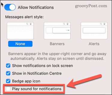 jouer le son pour les notifications mac